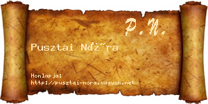 Pusztai Nóra névjegykártya